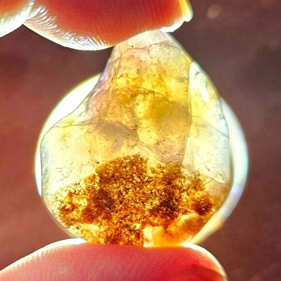 Nature Auralite 23 Polished Stone With Mesh Cage Adjustable Bracelet - Picture 5 of 10